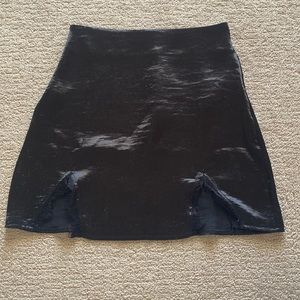 Black Satin Skirt